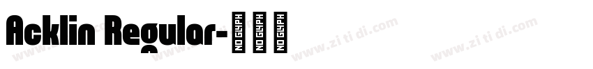 Acklin Regular字体转换